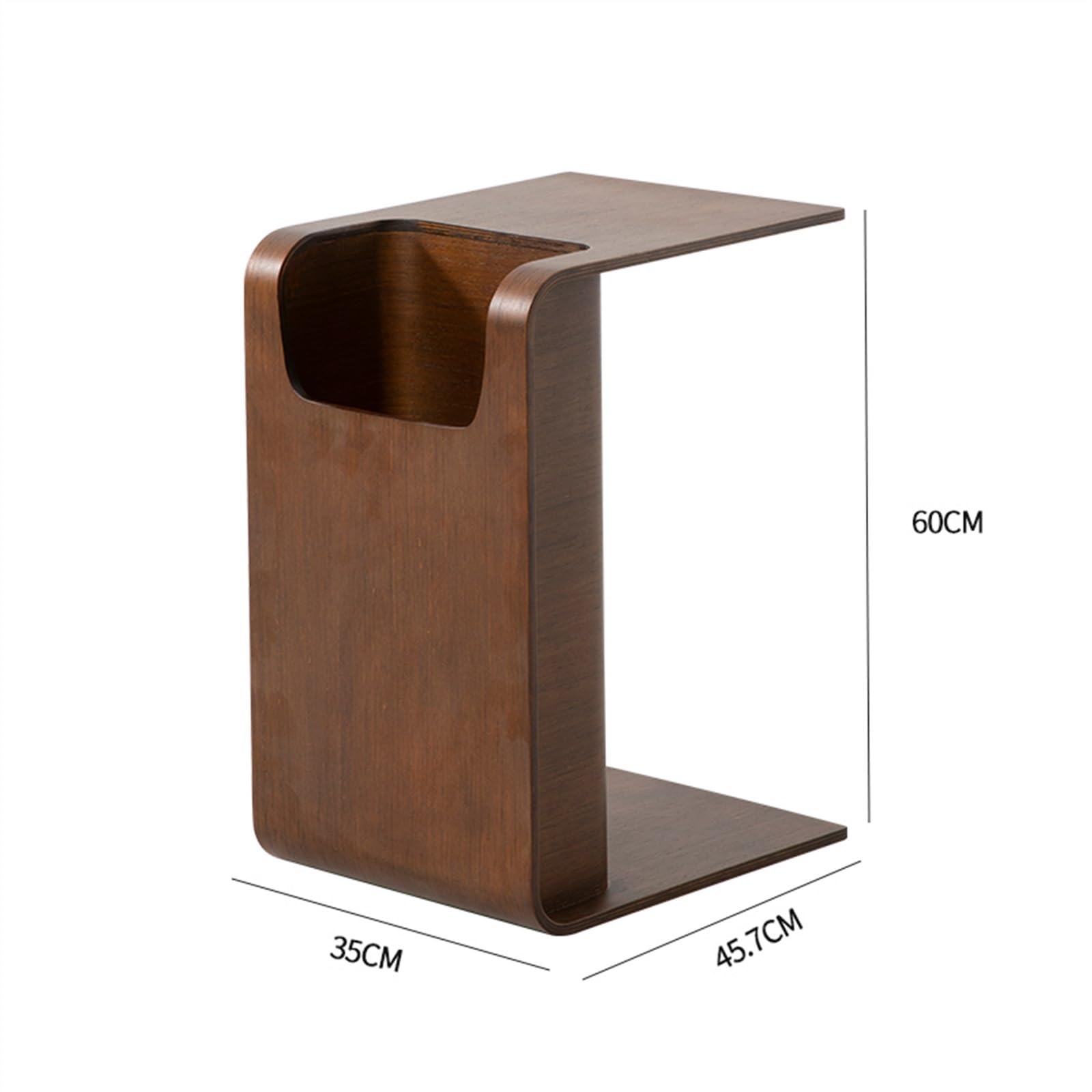 Tables d'appoint Côté canapé en Bois en Forme de C Plusieurs, Mini Table d'angle Mobile, Petite Table Simple, Table de Chevet de Chambre à Coucher Tables Basses de Salon (Color : B)