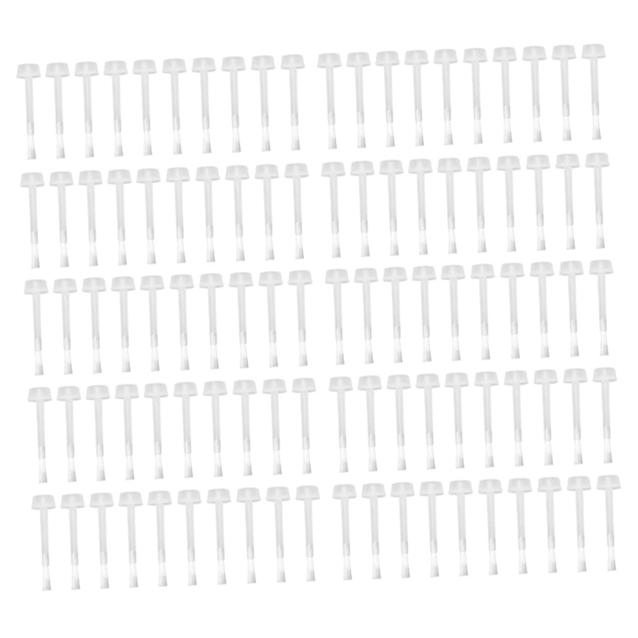 OUNONA 400Pcs Liquid Nail Polish Replacement Brushes Soft Bristle Manicure Tools for Professional Personal Use Easy Installation Nail Polish Lid