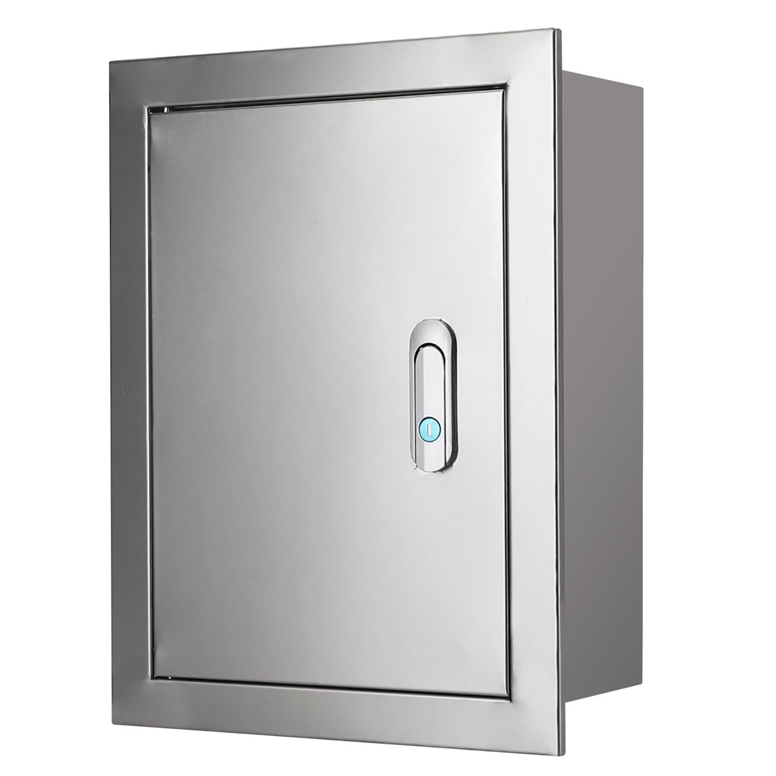 Caja Cuadro Electrico Empotrable, Armario Electrico de Acero Inoxidable 304, Caja Electrica Oculto para Interiores y Exteriores con Cerradura y Placa de Montaje