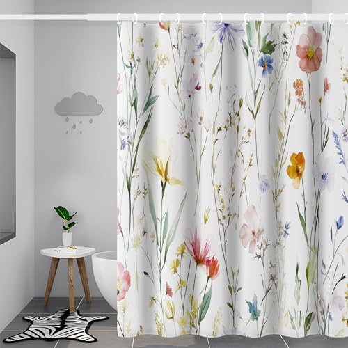 Rideau de salle de bain fleurs abstraites de qualité supérieure
