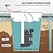 FLUENTPOWER Submersible Sump Pump 3/4HP 3500GPH, with Piggy-back Vertical Float Switch and 10' Cord, Portable Electric Cast Aluminum Sump/Sewage Pump for Basement Pool Garden Pond Basin, Black