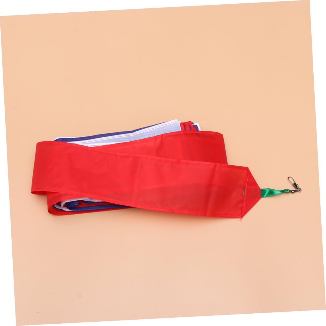 Vaguelly Colorful Streamer Kite Tail 30m Polyester for DIY Hanging | Flat Ribbon Design, Red Finish, Lightweight Flow, Lanyard Included, for Sky Writing and Kite Stability