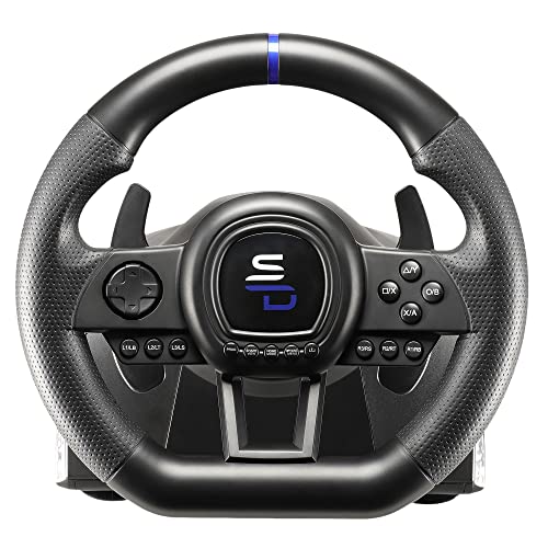 Superdrive - Sv650 Racing Steering Wheel With Pedal And Paddle Shifters For Xbox Serie X/S, Switch, Ps4, Xbox One, Pc, Ps3 (Programmable For All Games) #TOP1