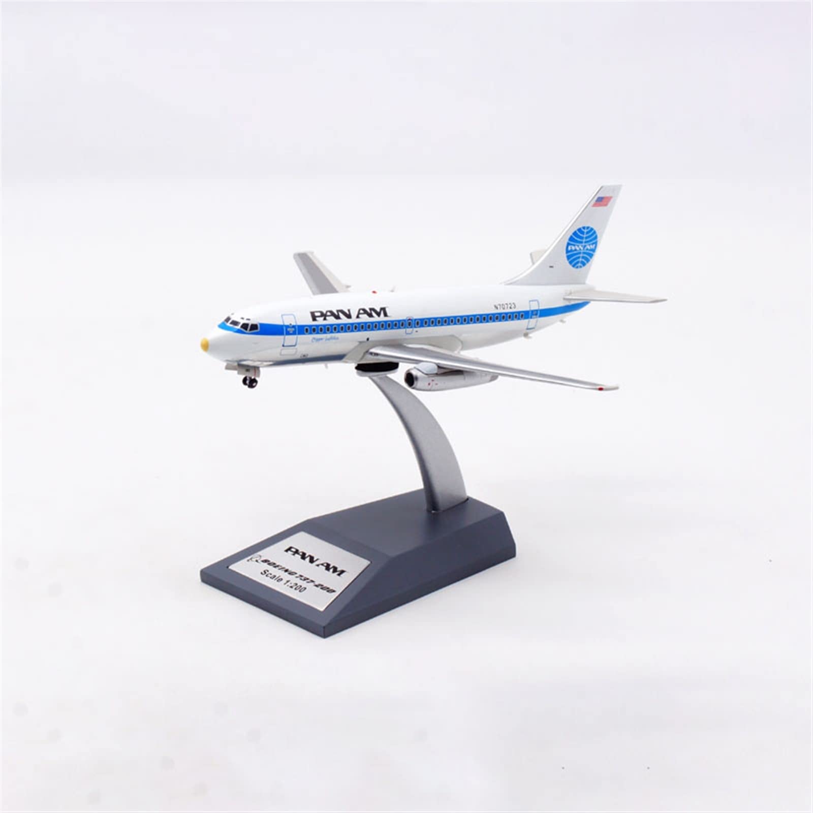 PAN AM Boeing 737-200 1/200 スケール Modello di Aereo in Scala 1:200 in Lega Pan Am per Boeing