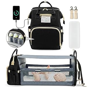 Kompoll Diaper Bag Backpack, Large Capacity Baby Bag with Changing Station for Boy Girl, Newborn Baby Registry Search…