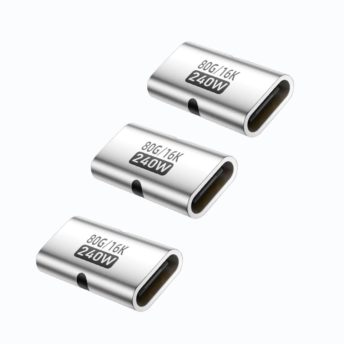 USB C Female to Female Adapter Type C Coupler with PD 240W 40 Gbps 8K/60hz Video Compatible for Thunderbolt 4/3, MacBook Pro/Air, Laptop, Tablet, Phone