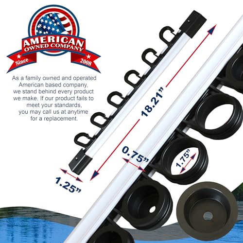 Rush Creek Creations Fishing Rod Holder for 6 Rods, Fishing Pole Holder for Garage Organization & Wall Storage, for Fishing Reels, Fishing Gear, & Fishing Accessories (Vertical/Horizontal Rack) 2 Pack