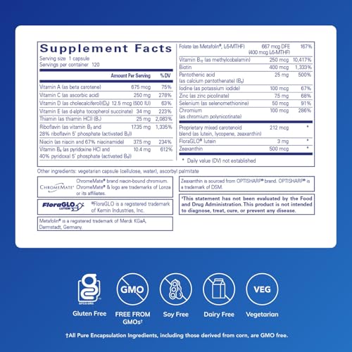 Image of Pure Encapsulations Multi T /D - Multivitamin & Mineral Supplement - for Daily Wellness, Cardiovascular & Immune Health* - Rich in Vitamins & Minerals - Gluten Free & Vegetarian - 120 Capsules