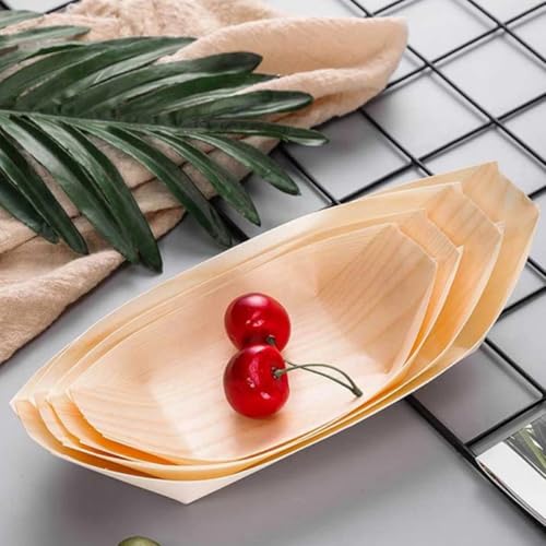 Platos desechables de sushi de madera 60 pcs miniatura 4