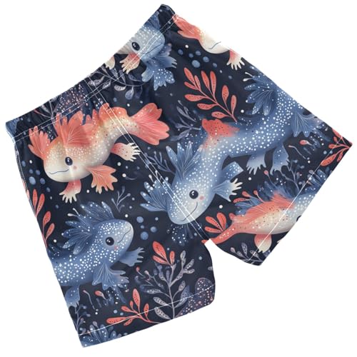 Pigsaly Boys' Swim Board Shorts Pink Blue Cute Pink Fish Boy's Swim Trunks Kids Swimwear 5T2