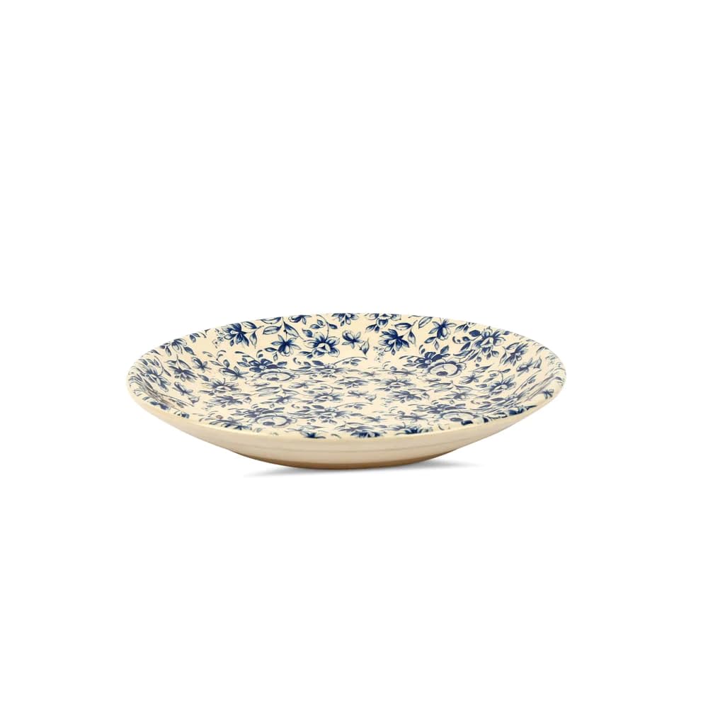 Amalfiee Neelambar Premium Ceramic Quarter Plate Set (4 Pieces) : Sturdy Design, Long-Lasting Durability, Non-Porous & Easy to Clean, Stylish Serving, Versatile Use, Microwave & Dishwasher Safe