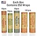 250 Coin Wrappers - Assorted Sizes - 100 Quarters, 50 Pennies, 50 Nickels and 50 Dimes - Made in USA - Durable Preformed Paper Tubes - Coin Rollers Wrappers