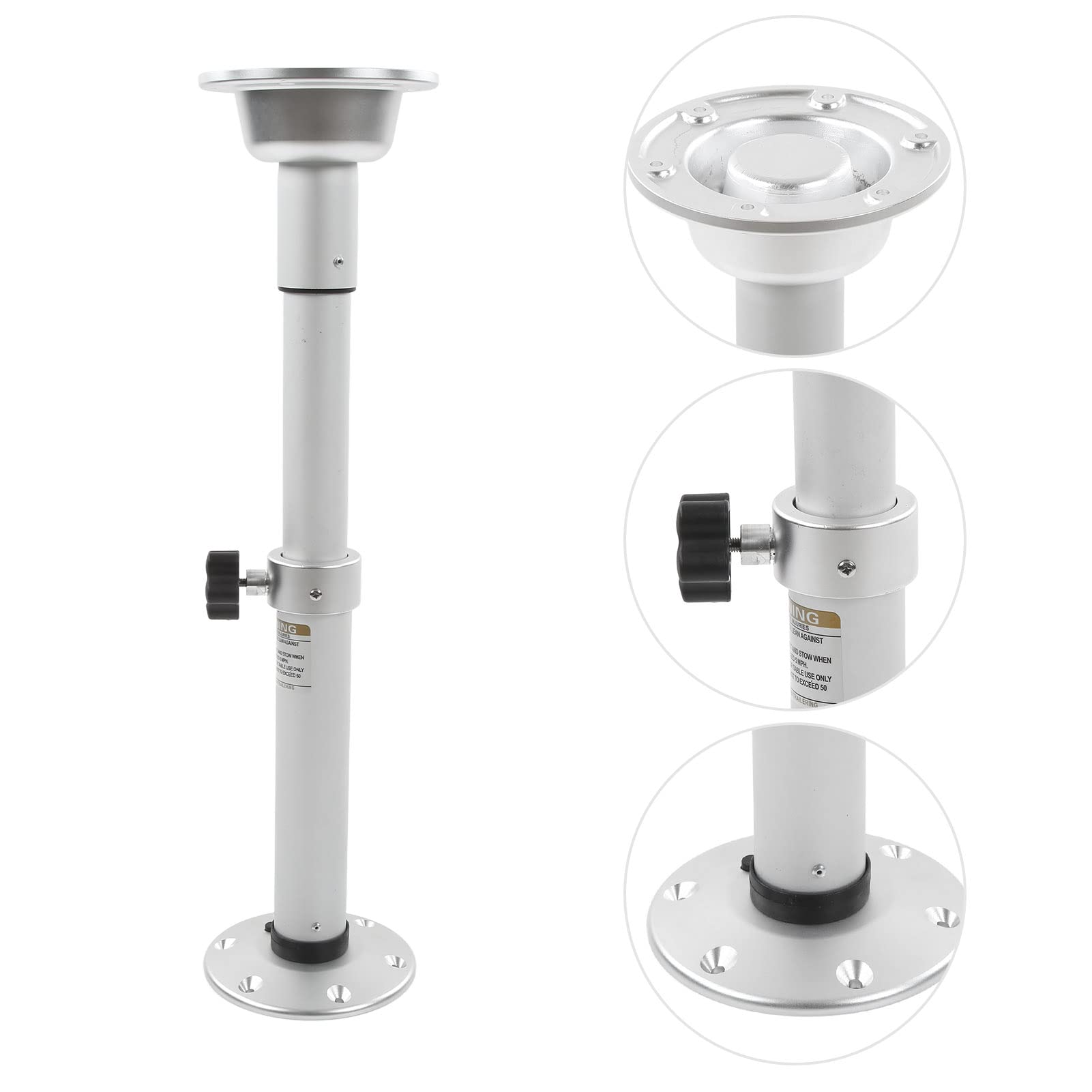 Pieds Télescopiques en Alliage D'aluminium de Support de Piédestal de Table de Rv de 500-720mm pour la Caravane Marine de Yacht de Bateau