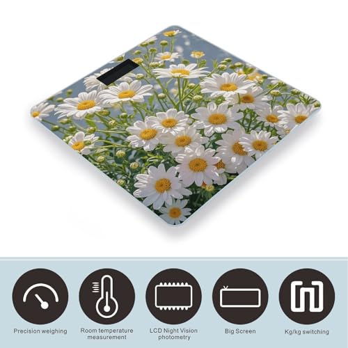 Báscula digital de baño con pantalla LCD y vidrio templado miniatura 3