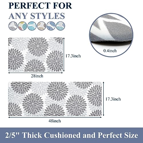 Hebe FANHUASET Anti Fatigue Kitchen Rug Sets 2 Piece Non Slip Kitchen Mats thumb #5