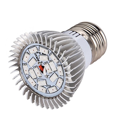 Starnearby LED Grow Light Bulb | 18 W | Full Spectrum | Plant Light | High Efficiency Lighting for Garden, Greenhouse and Hydroponic Aquatic Plants E27