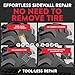 GlueTread Sidewall Tire Repair Kit - Off-Road Tire Patch Kit for ATV and UTV Tires - Large Rubber Patch & Adhesive Glue - Heavy Duty - For Sidewall Damage Repair