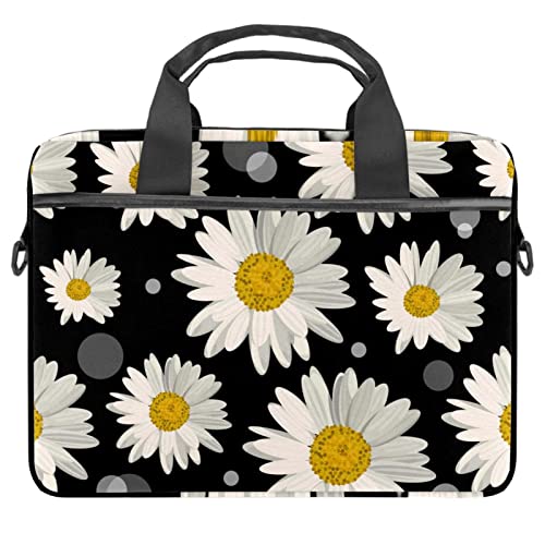 Bolsa de mensajero para portátil de 14 pulgadas con diseño Daisy Halo multicolor