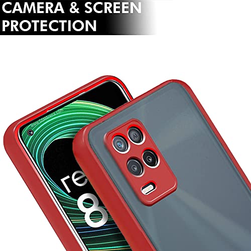 Image of TheGiftKart Back Cover for Realme 9 5G / 8s 5G / 8 5G / Narzo 30 5G (TPU, Poly Carbonate | Red)