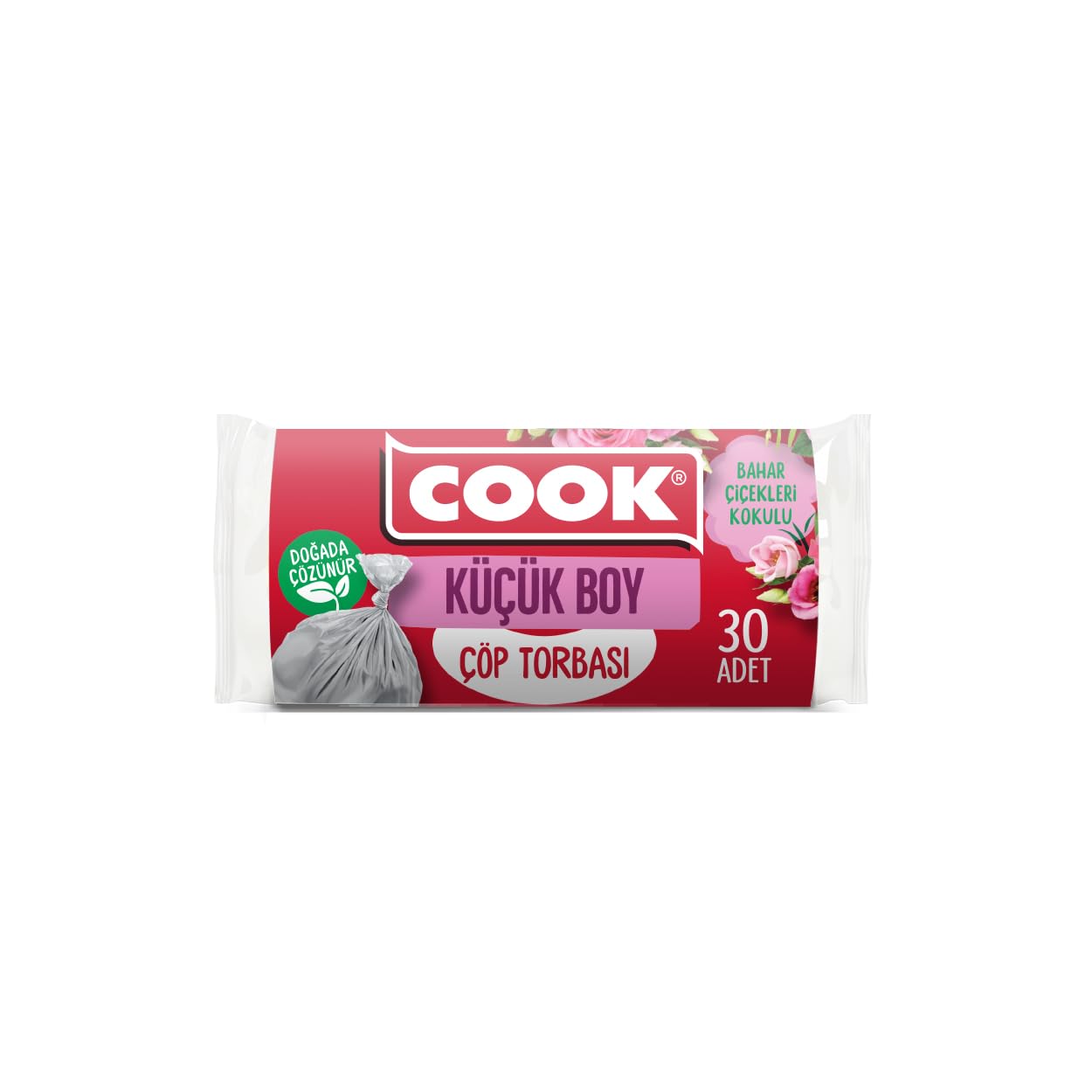 Cook Kokulu Çöp Torbası, Küçük Boy (Bahar Çiçekleri) 40 x 47 cm (30 Adet/Rulo)