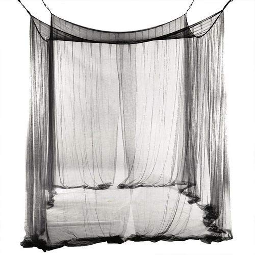 Mosquito Net for Family | for Single Bed (4 x 6.5, Black)