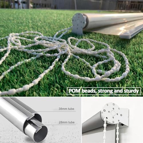 Tende antivento per esterni, resistenti, trasparenti, impermeabili, avvolgibili, per patio, veranda, gazebo e terrazza, dimensioni 135 cm x 180 cm (larghezza x altezza)