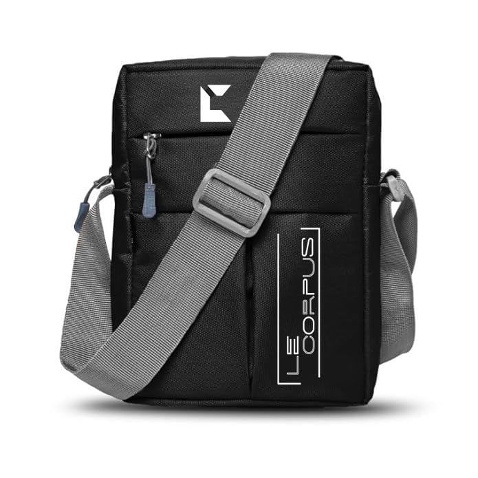 Polyester Stylish Small Size Padded Sling Cross Body Travel and Office Messenger Side Bag with Multi-Pocket Zip Closure For Men and Women-image-10