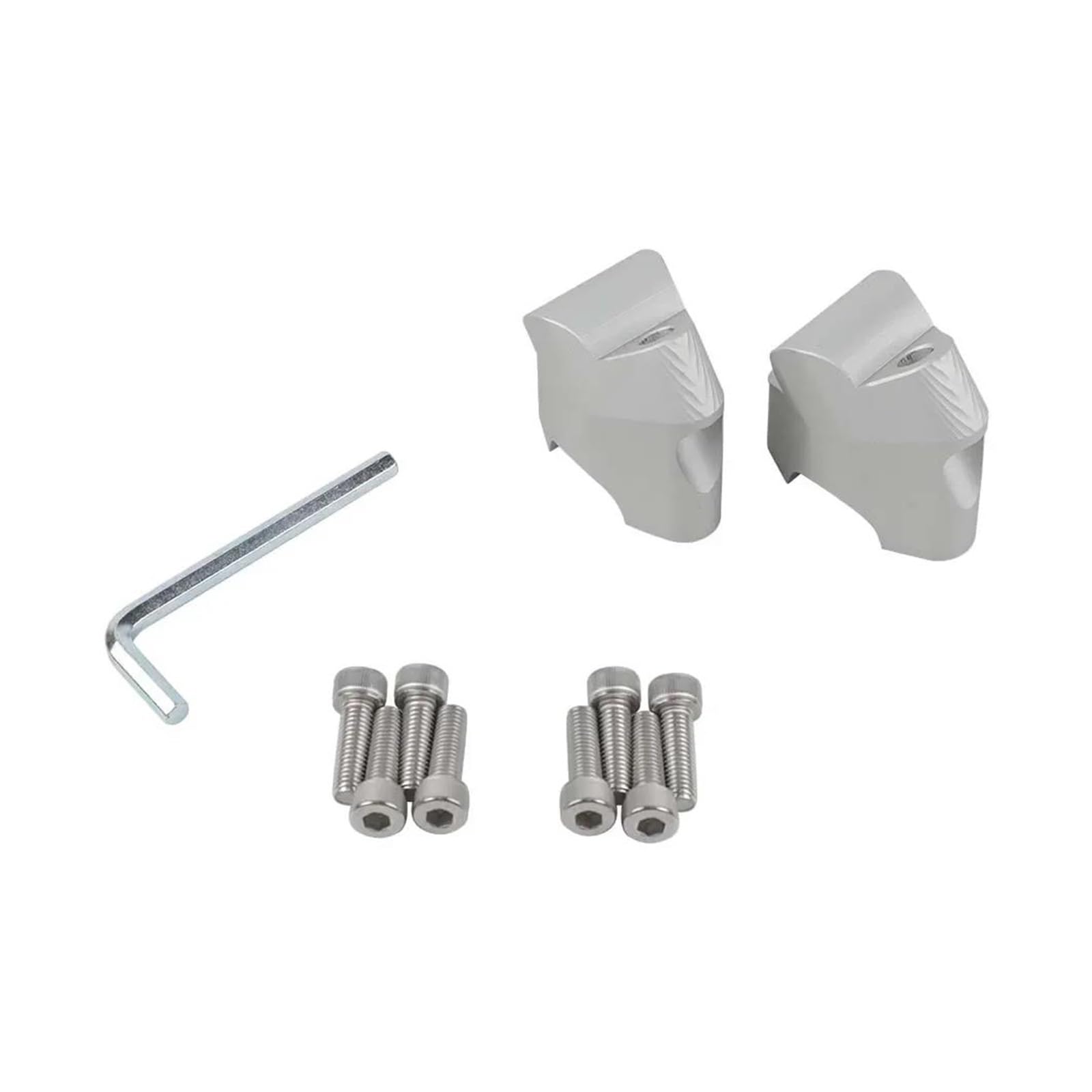 Abrazadera elevadora de manillar CFMOTO 450MT 2023 2024 extensor plata 3