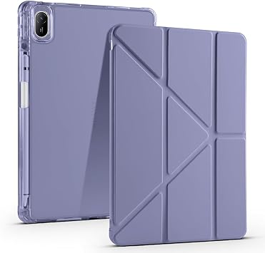 Elfia Huawei Matepad 11.5 2025/2023 ile Uyumlu K l f Silikon Yumu ak 4 Farkl  Stand Olabilen Kalem B lmeli Kapakl  Tablet K l f  Mor