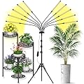 Grow Lights for Indoor Plants 10 Heads 500 LEDs, Full Spectrum Grow Light for Indoor Growing with Tripod Stand, Auto On/Off Timing 4/8/12H, Plant Grow Lights Indoor (Full Spectrum)
