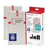 Honeywell Genuine HEPA Air Purifier Filter G, 2-Pack, Airborne Allergen Air Filter Targets Smoke, Pollen, Pet Dander, and Dust