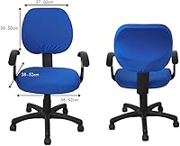 Vista 7 de TOPINCN Funda de elastano suave y elástica para asiento y respaldo, funda universal para respaldo de silla de oficina y computadora, funda