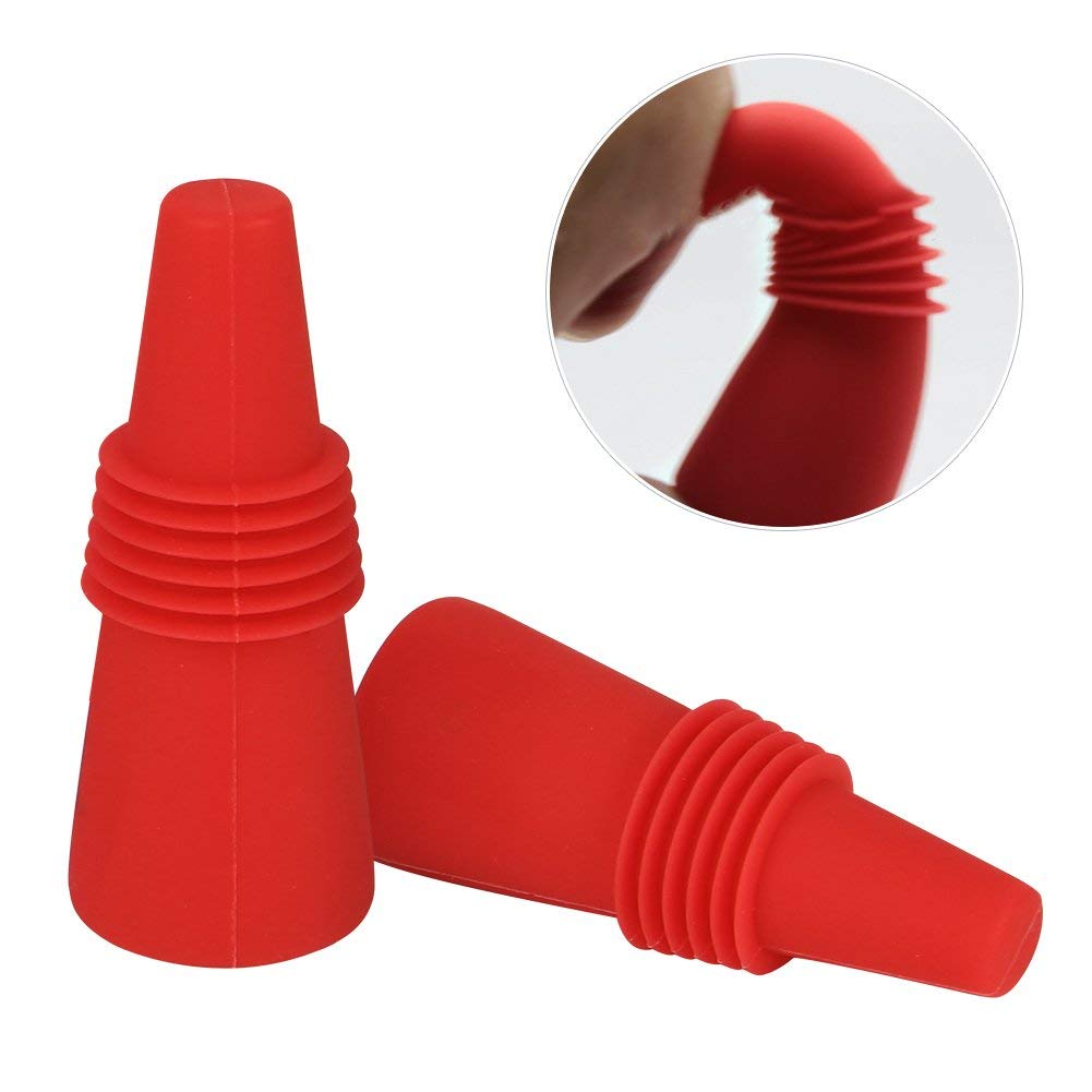 Lot De 6 Bouchons De Vin, Bouchons à Vin Silicone, RéUtilisable