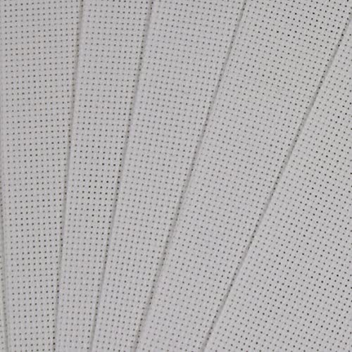 Image of KCS 4 /6 pc of 12 inch x 18 inch 18CT Counted Cotton Aida Cloth Cross Stitch Fabric (6 pc, White)