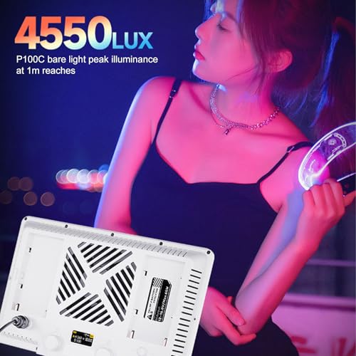 Image of Yctze LED Video Panel Light 100W Bi Color 2500K-9900K CRI TLCI 95+ APP Light Streaming