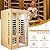 SALUSHEAT 2 Person Sauna, Low EMF Far Infrared Sauna, 1500W Hemlock Wood Sauna Indoor Sauna Infrared Sauna for Home with Bluetooth Speakers, Reading Lamps, Tempered Glass