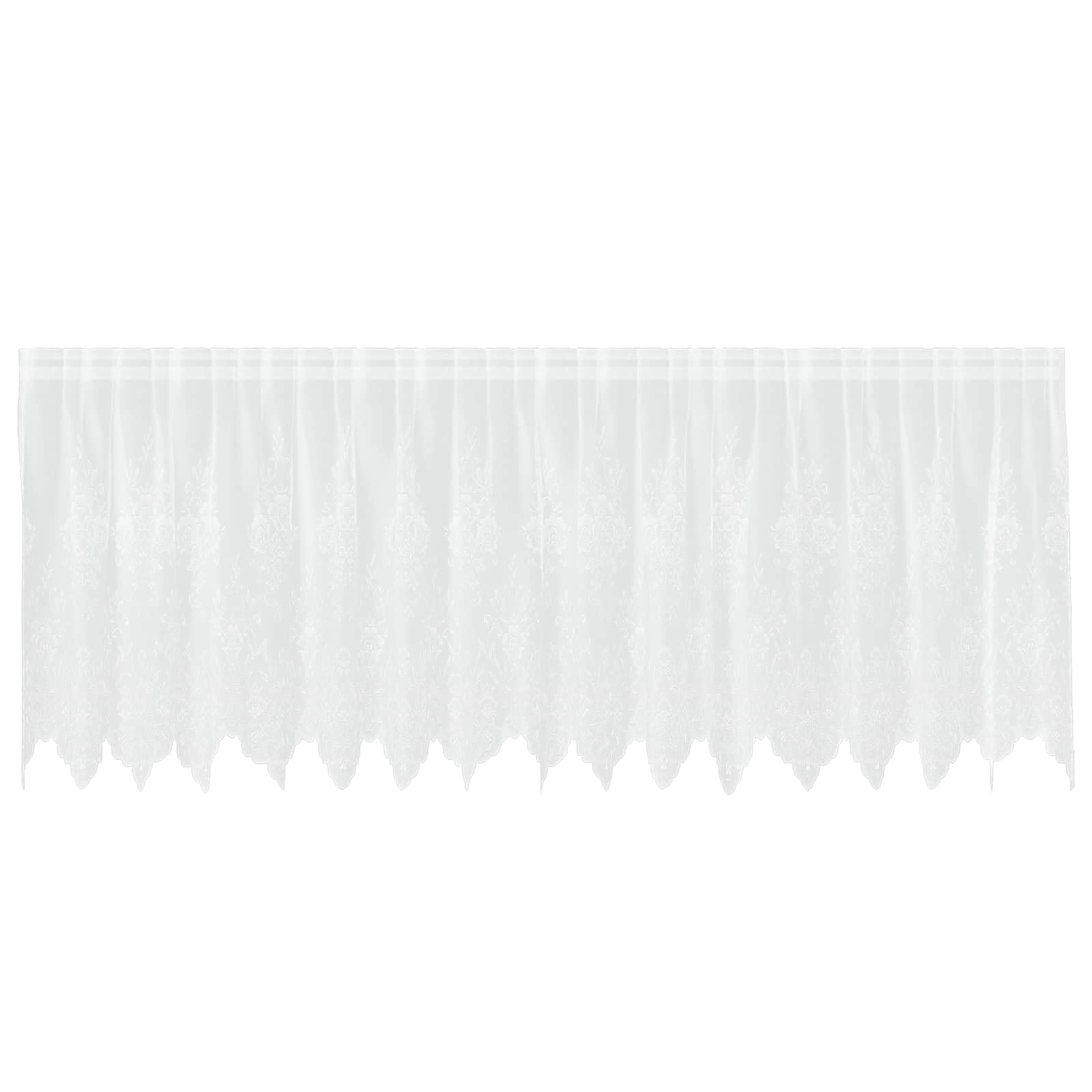 Rideau en dentelle polyester blanc pour protéger des regards indiscrets