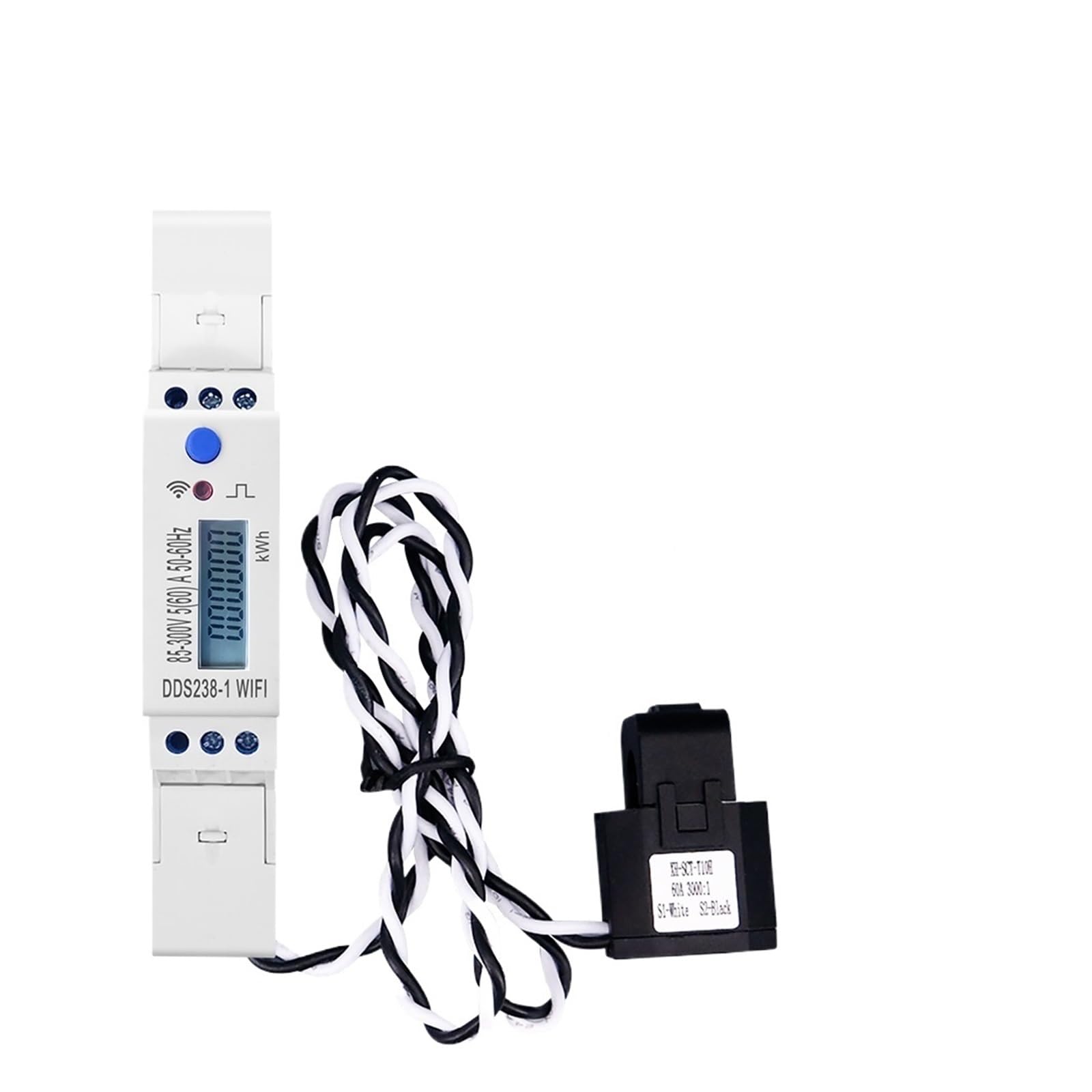Contatore di energia 60A su Guida DIN 18mm Contatore di energia Intelligente monofase Timer Consumo energetico Contatore kWh Wattmetro 110 V 220 V