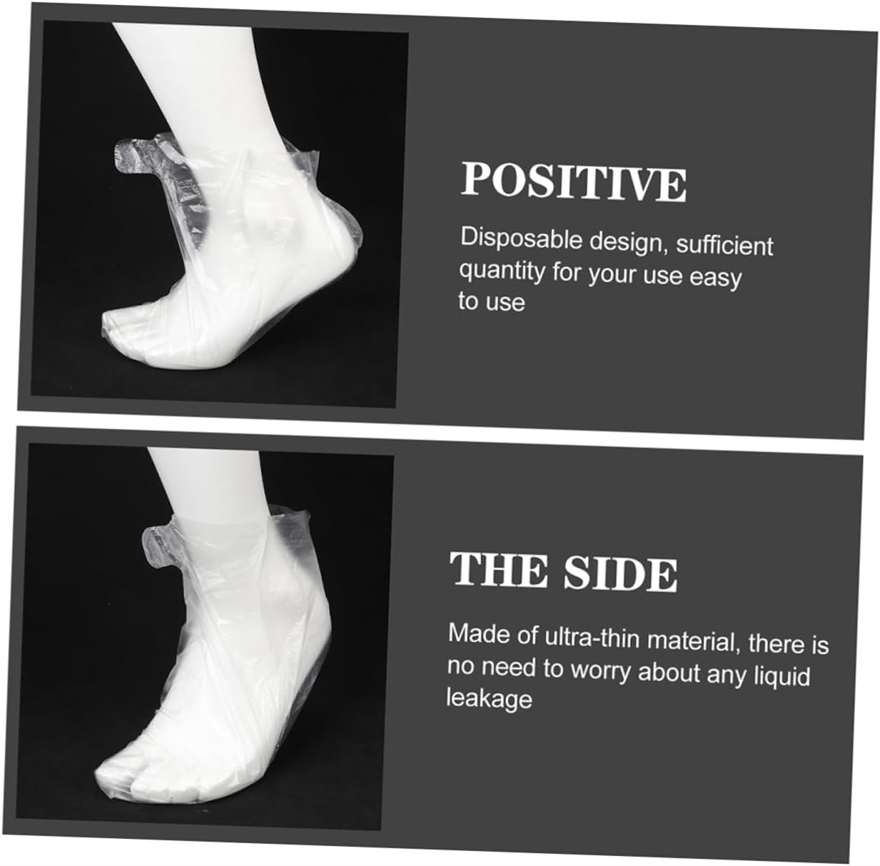 100PCS Disposable Foot Covers for Skating Skiing Amusement Parks Transparent Foot Protectors for Shoe Fitting