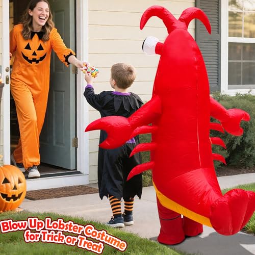 Disfraz inflable de cangrejo de Halloween para niños miniatura 6