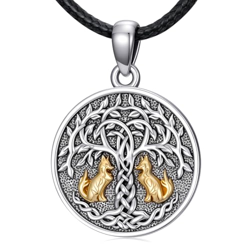 Collier arbre de vie en argent 925, une amulette celtique au design viking haut de gamme