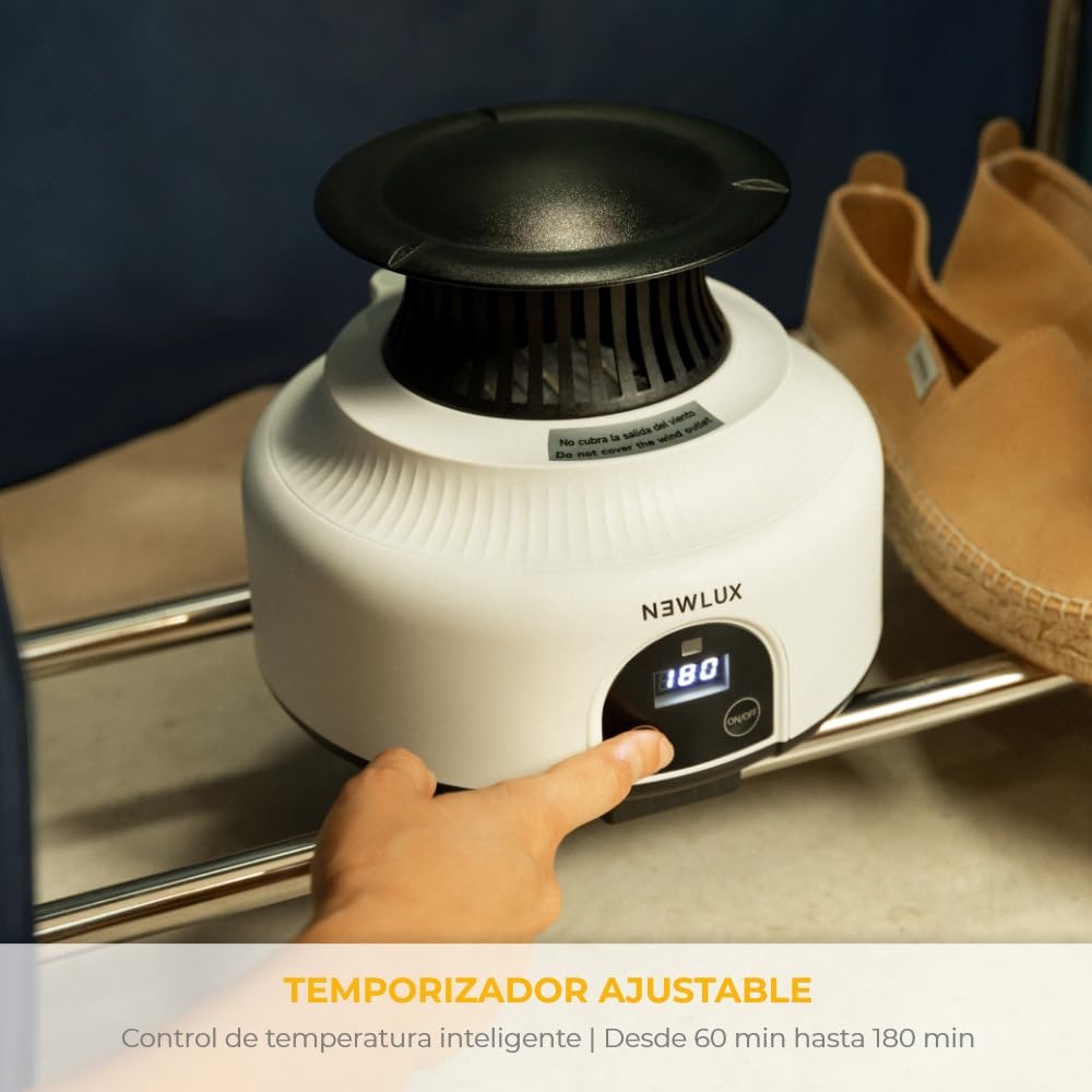 NEWTECK Przenośna elektryczna suszarka do prania Secadry XXL, z wentylacją, 1200 W, duża pojemność 15 kg, timer 180 min, 3 stopnie, cicha, wielofunkcyjna, suszarka, niebieska