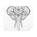 Long Teeth Elephant Animal Portrait Sketch Cleaning Cloth Screen Cleaner 2pcs Suede Fabric