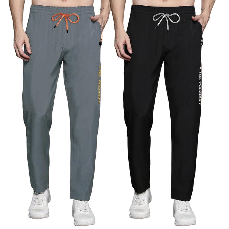 Image of Pinkmint Track Pant for Men ll Soild Track Pant ll Stretchable Regular Fit ll Yoga Wear ll Active wear (Pack of 2)