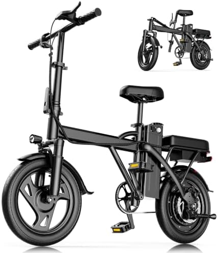 Qlaway 14'' Folding Electric Bike for Adults,1000W Motor,20MPH Max Speed