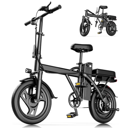 Qlaway 14'' Folding Electric Bike for Adults,1000W Motor,20MPH Max Speed image 1