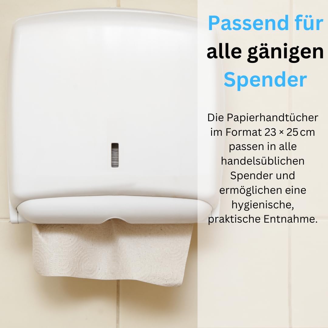 Enpack Pakla 5000 Papierhandtücher - 25x23 cm ZZ-Falz grün - 1-lagig Papiertücher - Allzweck Handtücher - Spender tauglich - Universal Handtuchpapier - Einweghandtücher - Einmalpapier