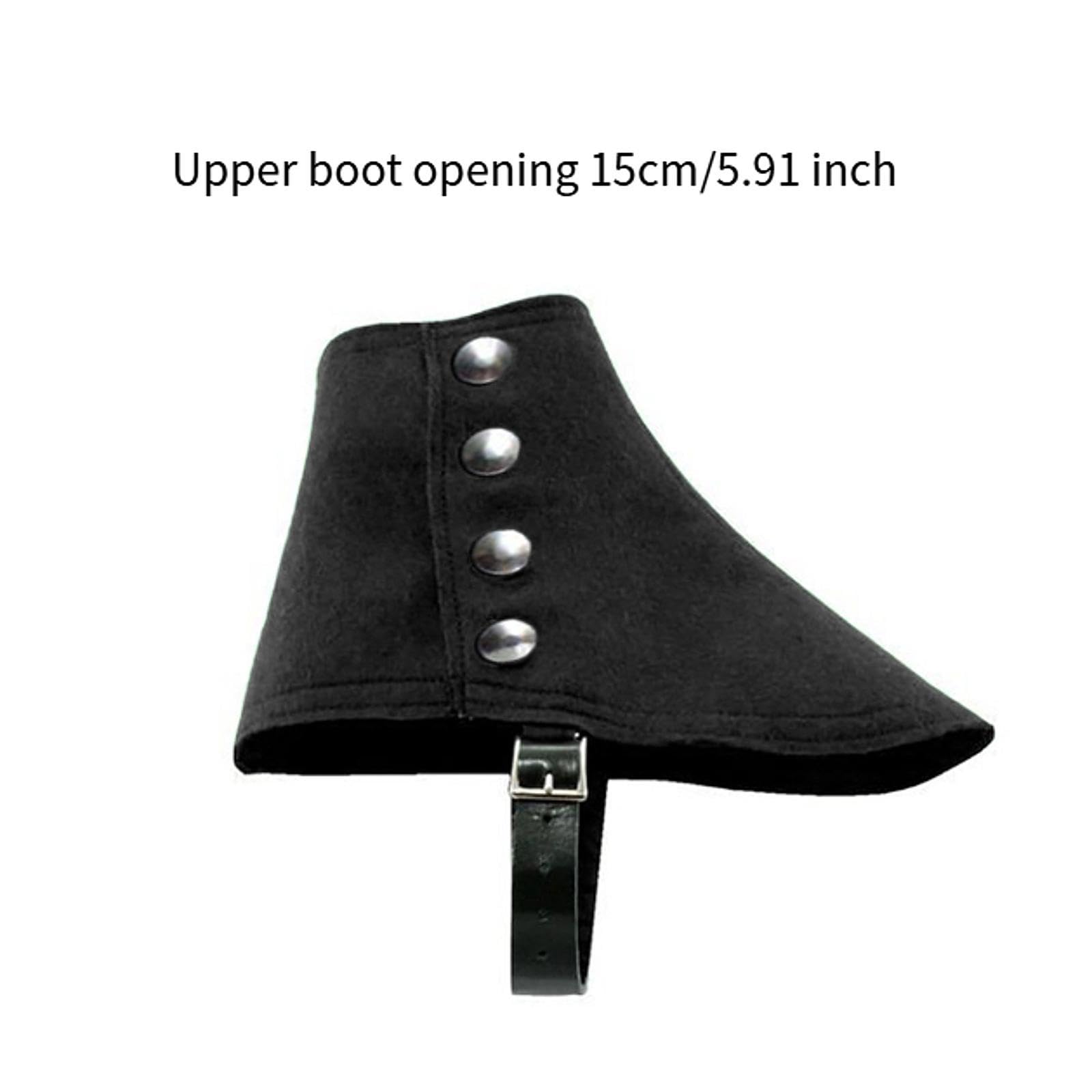 Polainas de Gánster para Disfrazarse, Estilo años 20, para Halloween, Cubrebotas de Pirata Medieval, Negro