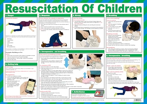 Image of Safety First Aid Laminated Resuscitation of Children Poster