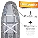 Super Soft Turbo-Bügelbrettbezug 120x40, Made in Germany, ÖKOTEX Baumwoll-Polsterung, schneller mit Thermoreflexion, 5 Größen, EasyFit+Spanner, L Fläche 116-120x38-40cm